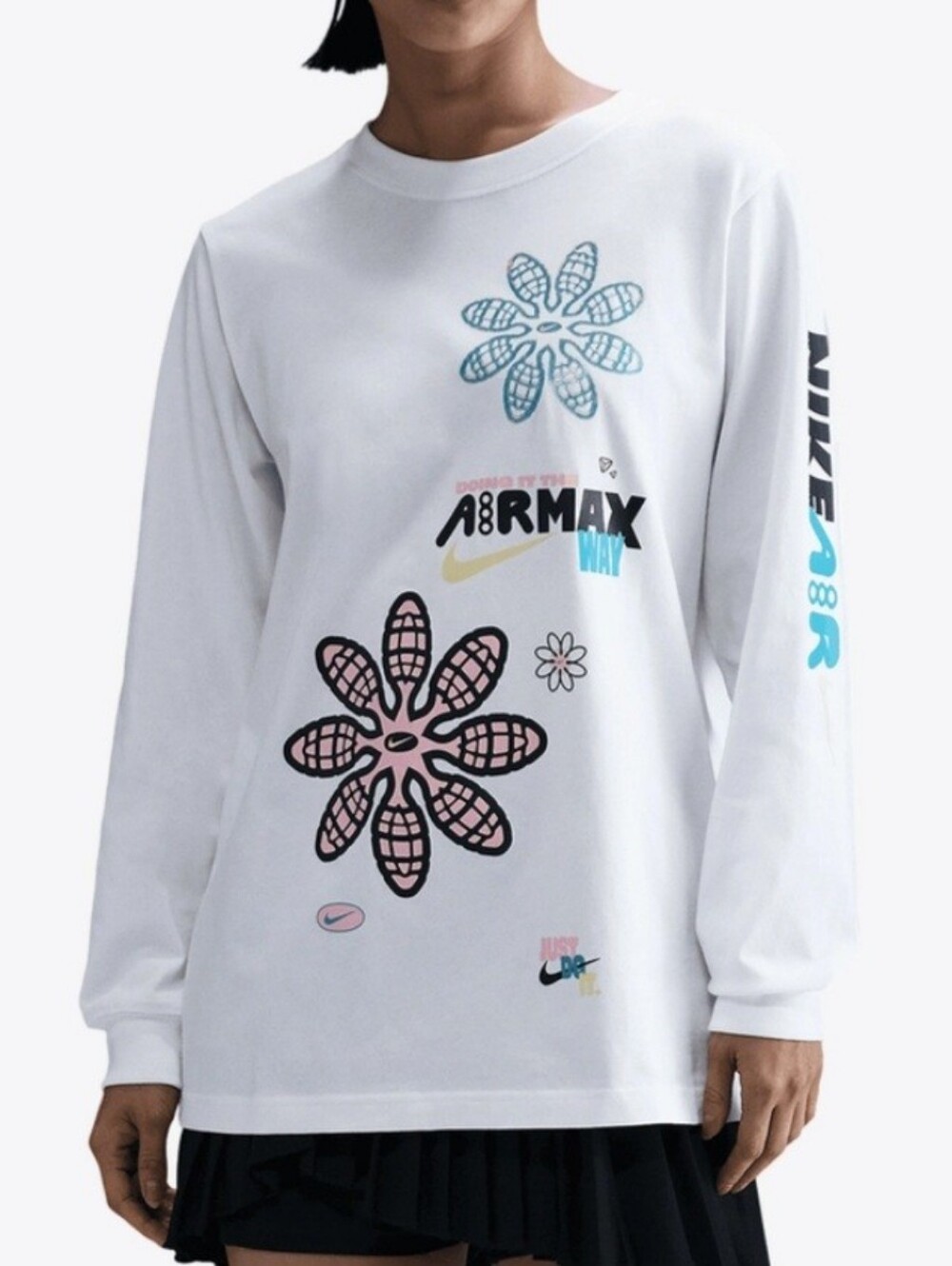 [Brand New] Nike Air Max Way White Long-Sleeve Women Top(M)